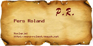 Pers Roland névjegykártya